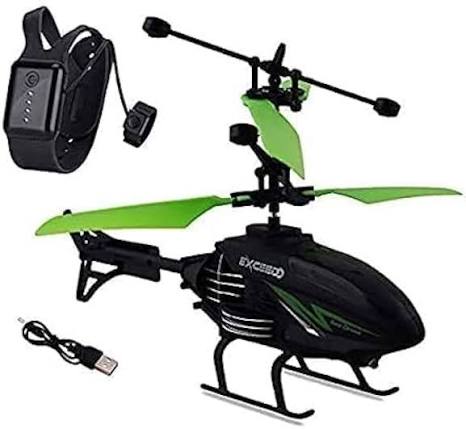 Electric Helicopter for Kids 1-10 with Induction Watch