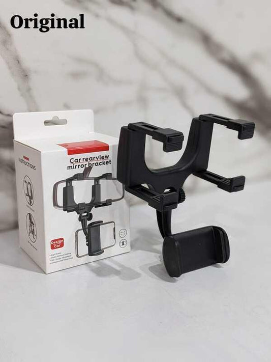Car Phone Holder 360° Rotation Black ABS