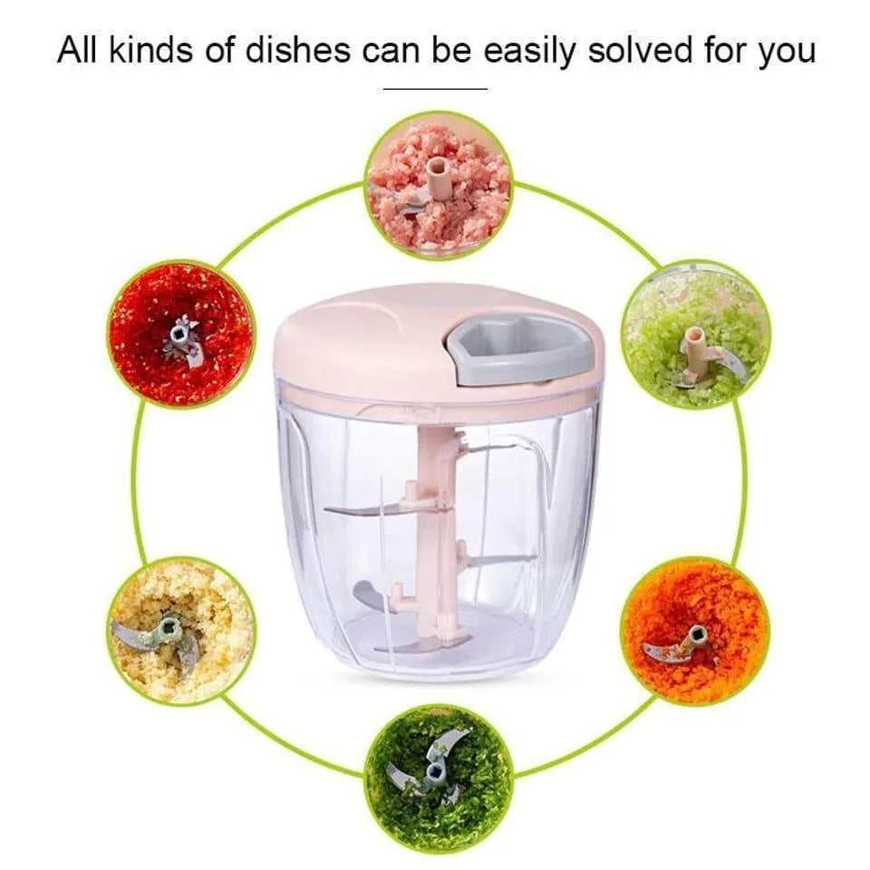 Manual Meat Chopper Pink ABS Plastic Kitchen Tool