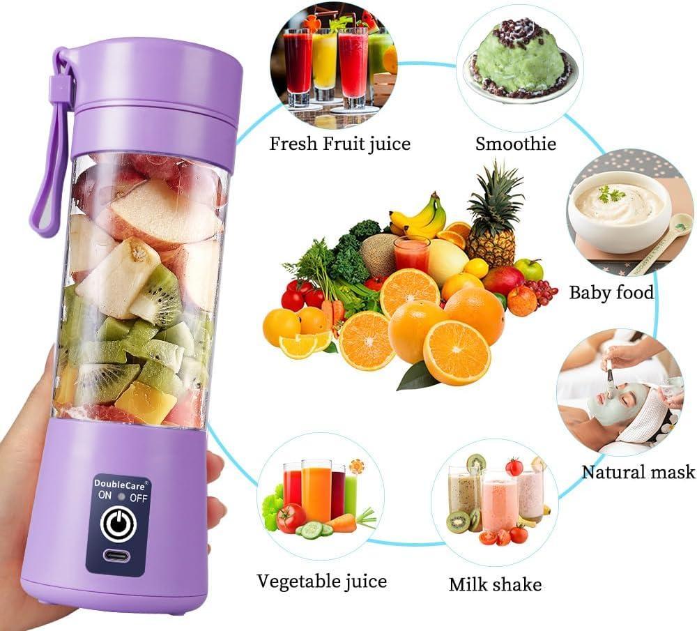 Rechargeable Mini Blender Purple ABS Portable