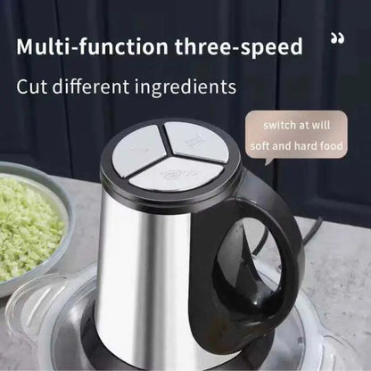 High Quality 3L Electric Chopper Machine Stainless Steel Bowl | 4 Sharp Blades | Meat Grinder & Qeema Maker | Food Processor | Vegetable Fruit Cutter | Powerful Kitchen Appliance