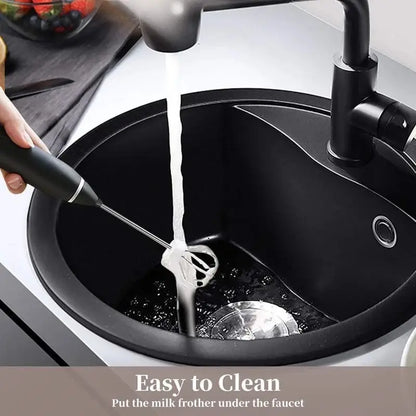 2 in 1 Rechargeable Coffee Beater Electric Hand Mixer – USB Milk Frother & Coffee Whisk for Latte, Cappuccino & Matcha