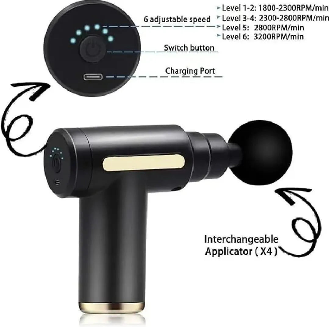 Portable Mini Massage Gun 20°C Rechargeable Blue 1kg