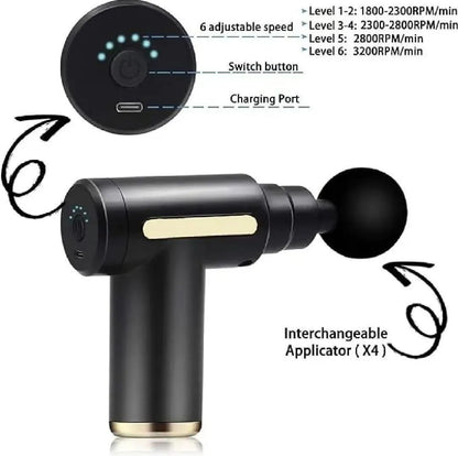 Portable Mini Massage Gun 20°C Rechargeable Blue 1kg