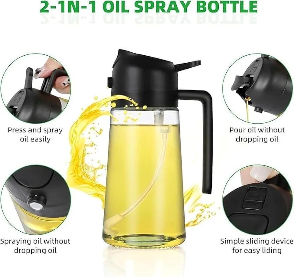 Olive Oil Sprayer Glass Green 100ml Kitchen Use