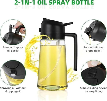 Olive Oil Sprayer Glass Green 100ml Kitchen Use